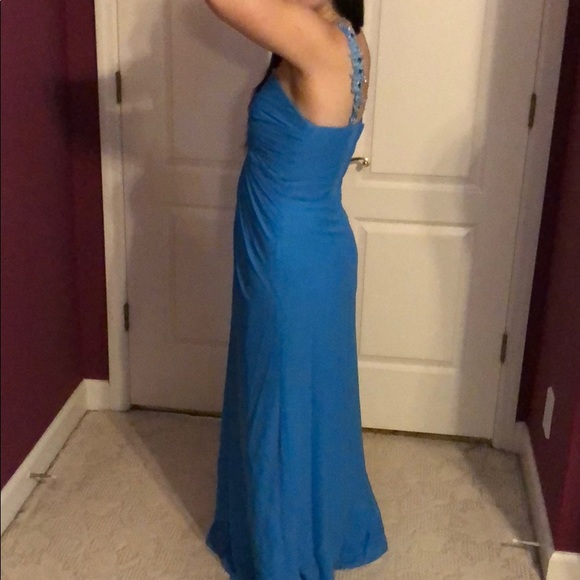 Blue Never Worn Prom Gown - Picture 3 of 5
